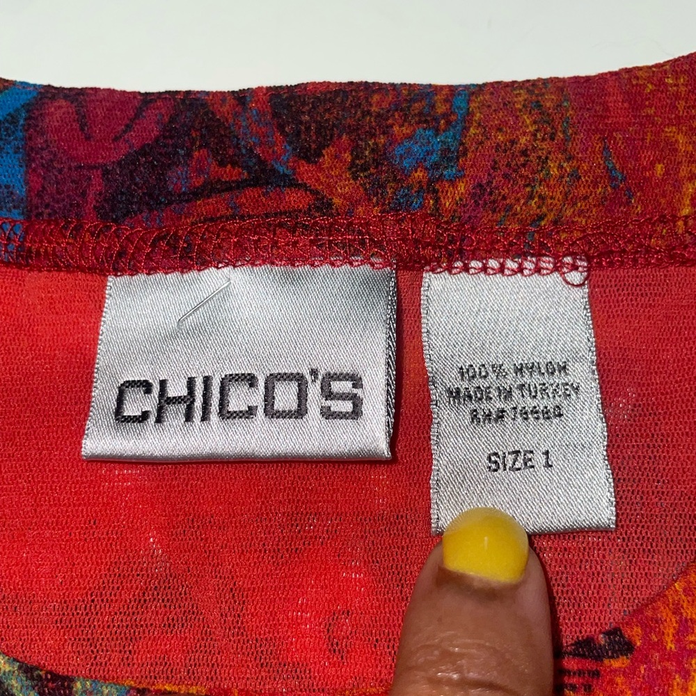 Vintage 1990s Chicos bright colorful print graphic camisole - Picture 3 of 4